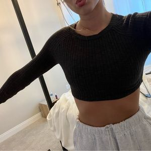 Urban outfitters long sleeve crop top